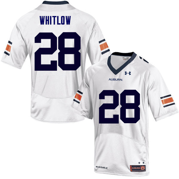 Men's Auburn Tigers #28 JaTarvious Whitlow White College Stitched Football Jersey